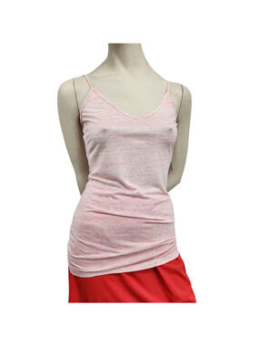Jo & Co Pink Camisole Women's Size Medium Space-Dye V-Neck